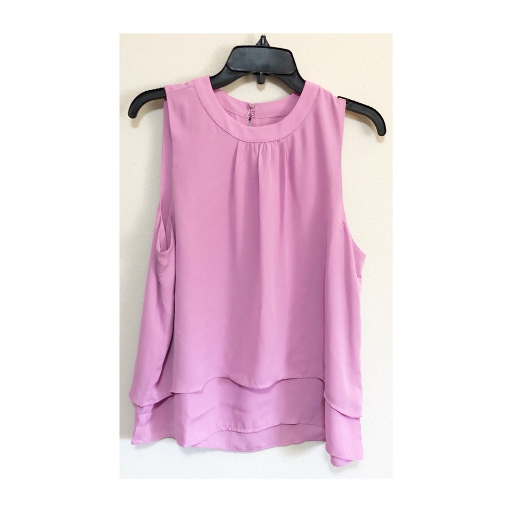 J Crew Layered Crepe Key Hole Blouse Size 12